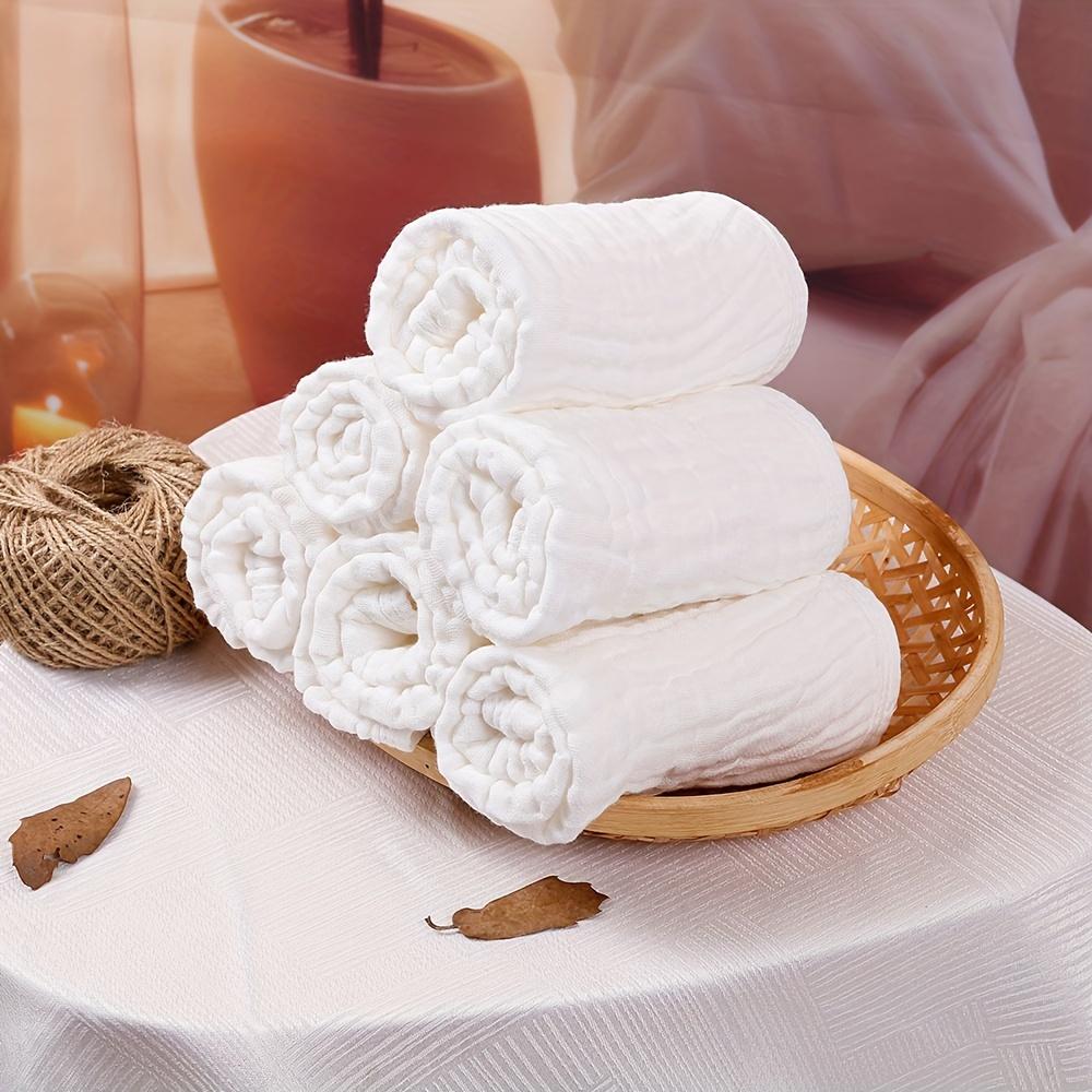 

6pcs Ultra-Soft 100% Cotton Youngsters Face Towels, Super Absorbent & Gentle on Skin - Perfect for Boys & Girls, White білий