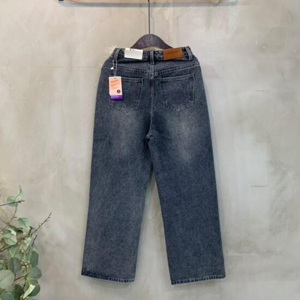 C S In The Room Ykk Zipper waShed Straight Wide Denim pantS 3 ColorS