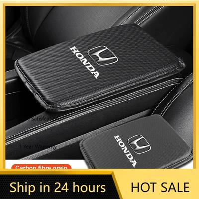 For Honda Car Armrest Box Mats Leather Center Console Covers Interior Accessories For Honda Civic Fit Jazz Accord Pilot Passport