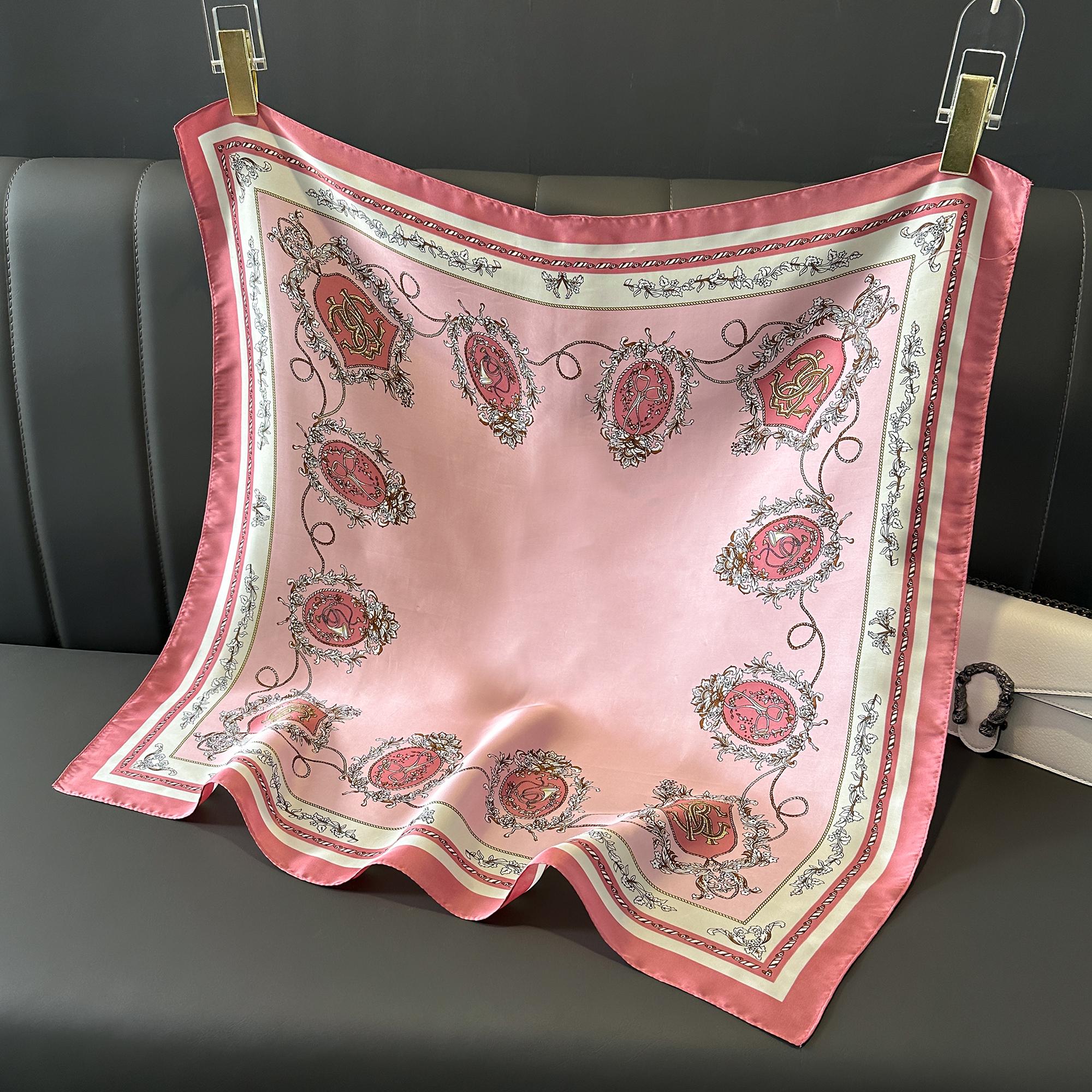 

Весна и лето новый роскошный дизайн шелковистый шарф женский 70*70 см маленький шарф-повязка на голову уличный мягкий принт шаль хиджаб женский