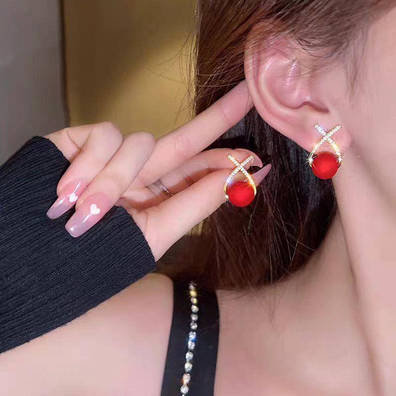Elegant French-Style Pearl Stud Earrings for Women - 2025 High-End Niche Design