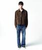 Insilence Goat Suede Jean Jacket Dark Brown