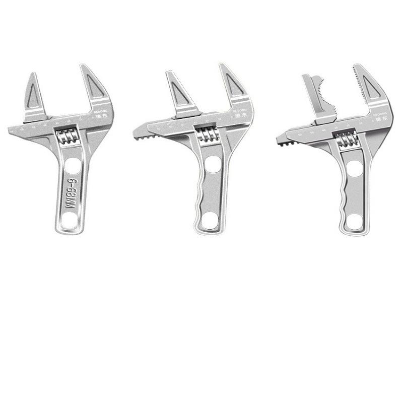 Large-Opening Adjustable Bathroom Wrench for Plumbing and Faucet Installation