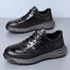 Fashion Designer New Genuine Leather Sneakers for Men Spring Autumn Soft-soled Men's Platform Shoes Fashion Retro Male Running Shoes