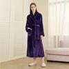 Men's Winter Shawl Collar Plush Fleece Bathrobe Soft Warm Long Sleeve Robe with Pockets Spa Robes for Men Comfortable Fluffy Homewear Sleepwear