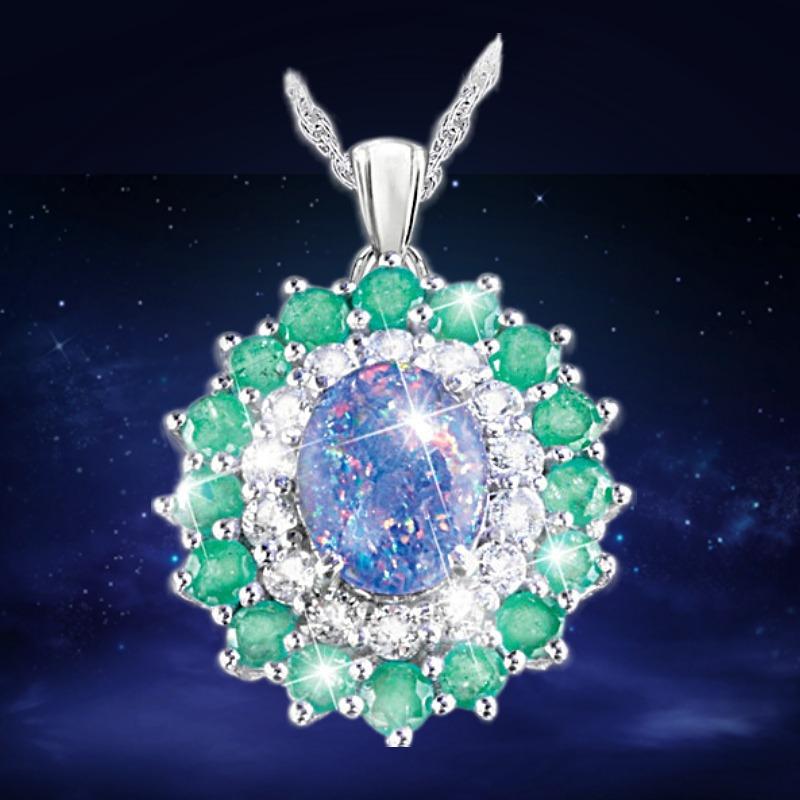 Luxury Diamond Inlaid Sea Blue Opal Earrings Female Ins Oval Elliptic Earrings French Premium