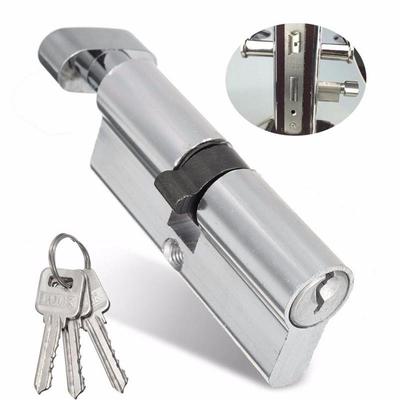 Door Cylinder Lock Biased 3 Keys Anti-Theft Entrance Aluminum Door Lock Home Security Interior Bedroom Lock Cylinder