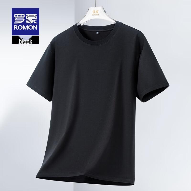 Romon Unisex Round Neck Short Sleeve Ice Silk T-Shirt