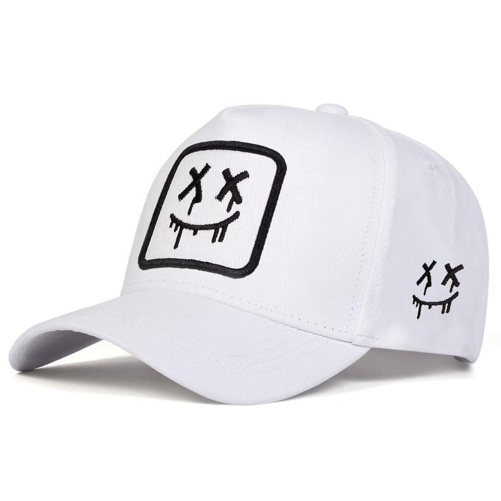 Men Cartoon Pattern Embroidered Five-sided Baseball Cap Outdoor Adjustable Sunscreen Leisure Hat Spring Autumn Travel Tourism Beach Vacation