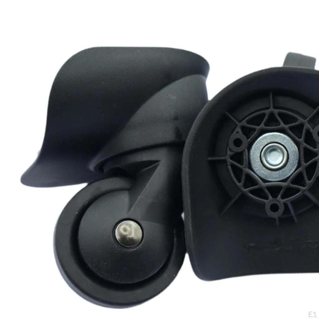 2 Pieces Luggage Replacement Wheels Quiet Easily Install Versatile Sturdy Reusable Rotation Trolley