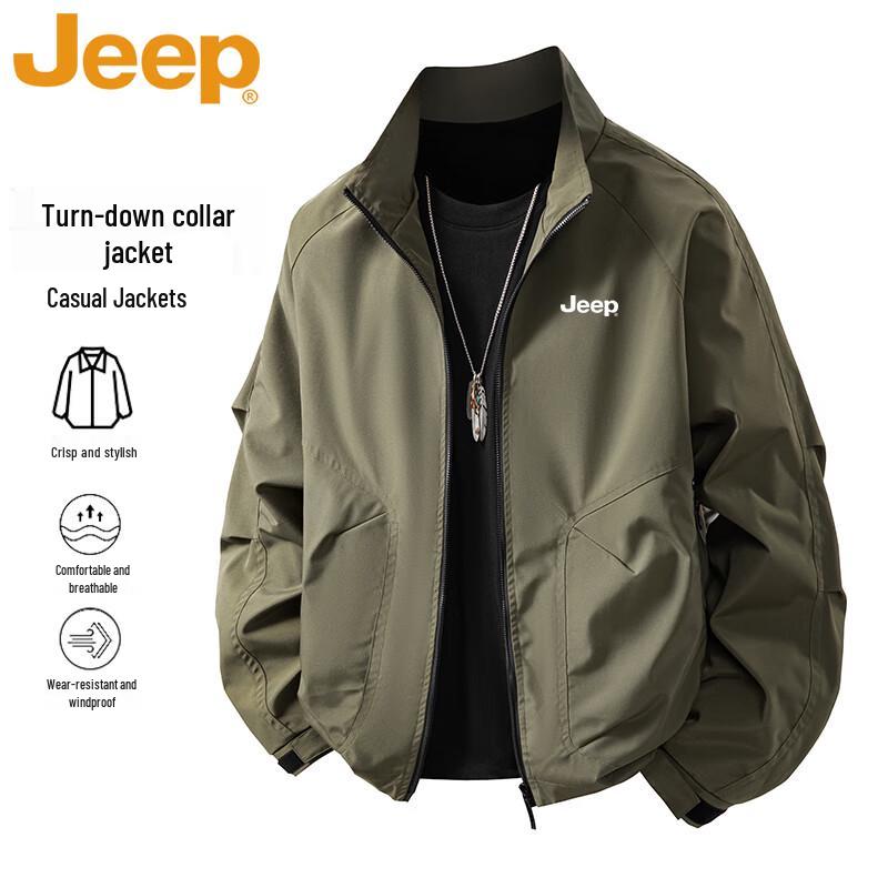 Jeep Men's Casual Stand Collar Jacket