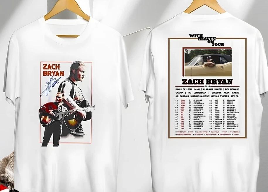 New!! Zach Bryan With Heaven On Tour 2026 T-Shirt M