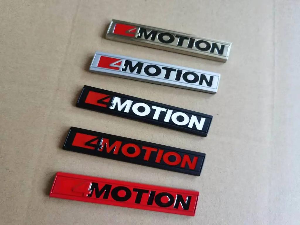 1X 3D Metal 4 MOTION 4motion Sticker Car Rear Trunk Body Emblem NFXD Decal for GOLF Polo Tiguan Jetta Car Styling