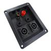 1Pcs Red Black Wiring Terminal Audio Accessories Cable Clamp 4/6 Hole Audio Speaker Junction Box Xlr Socket Connector