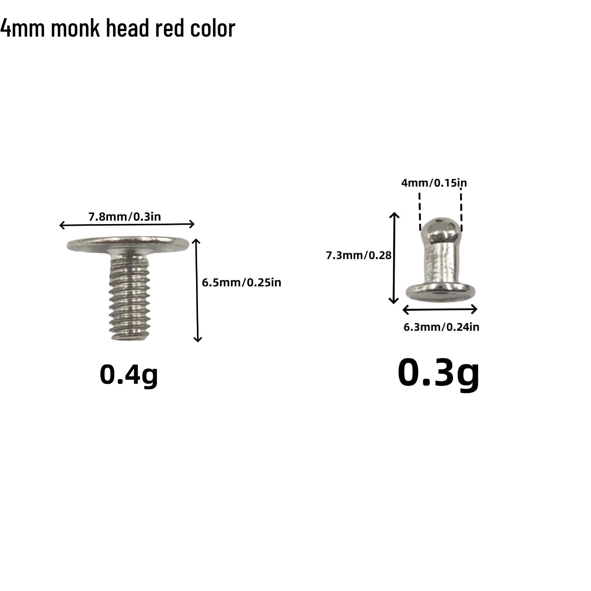 

Zinc Alloy Monk Head Pacifier Nail Screw, 4-12mm: Mushroom Head Hook for DIY Notebook & Gift Box