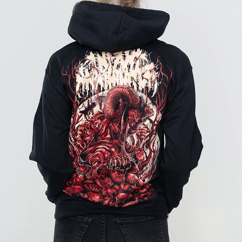 Gothic Skull Print Men's Hoodies Pullover Autumn Casual Clothes Women Tops Outdoor Street Sweatshirts
