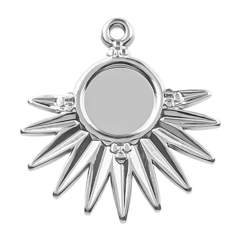 6pcs/Lot Metal Sun Pendant Sunset Sunshine Stainless Steel Charms For Jewelry Making Supplies Fashion Charm DIY Earring Necklace
