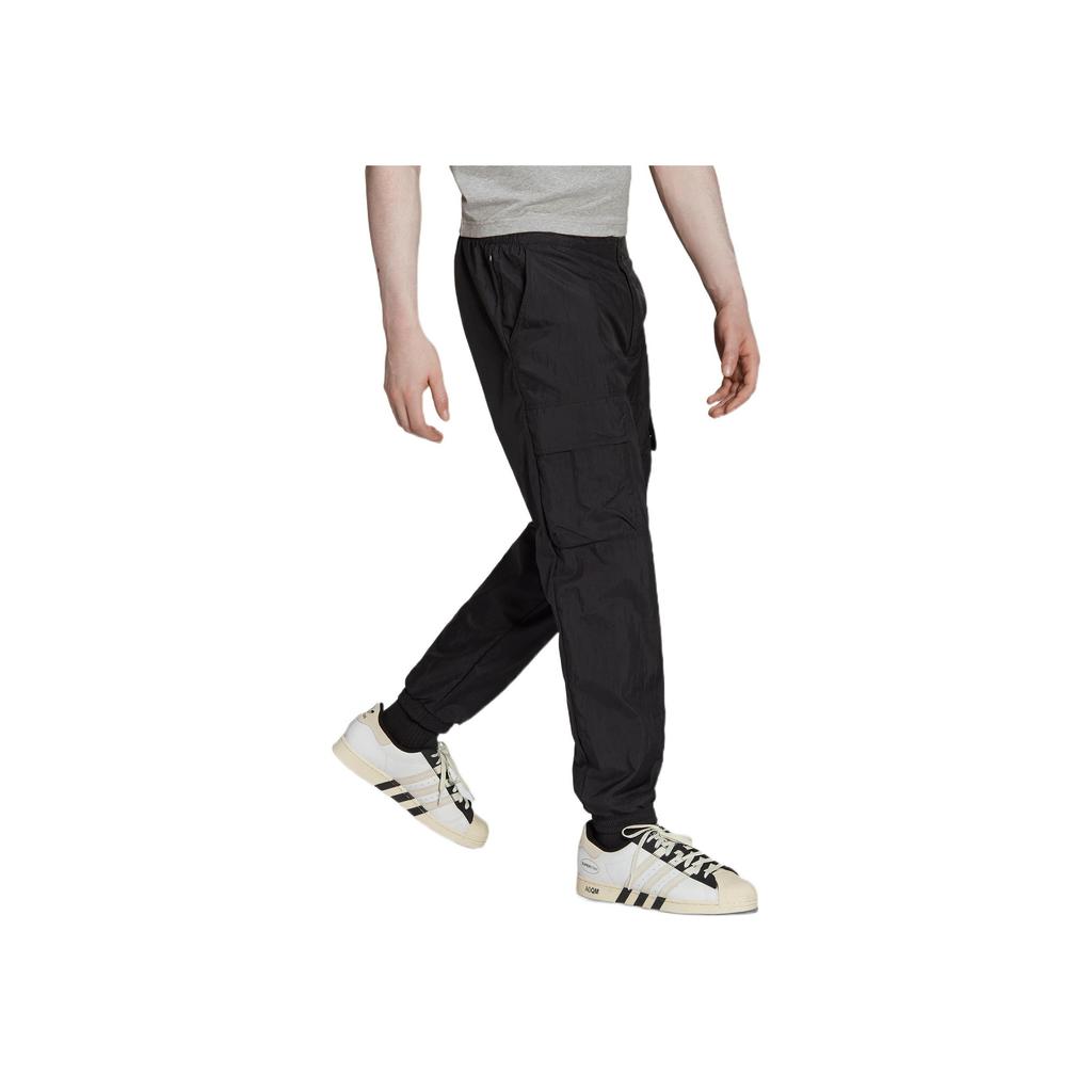 Adidas Originals Trefoil SS22 Solid Color Button-Cuff Joggers Men Bottoms Black HK2747