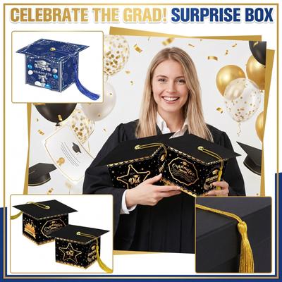 Graduation Doctoral Cap Box Surprise Candy Packaging Bags & Gift Storage Bags For Graduation Party