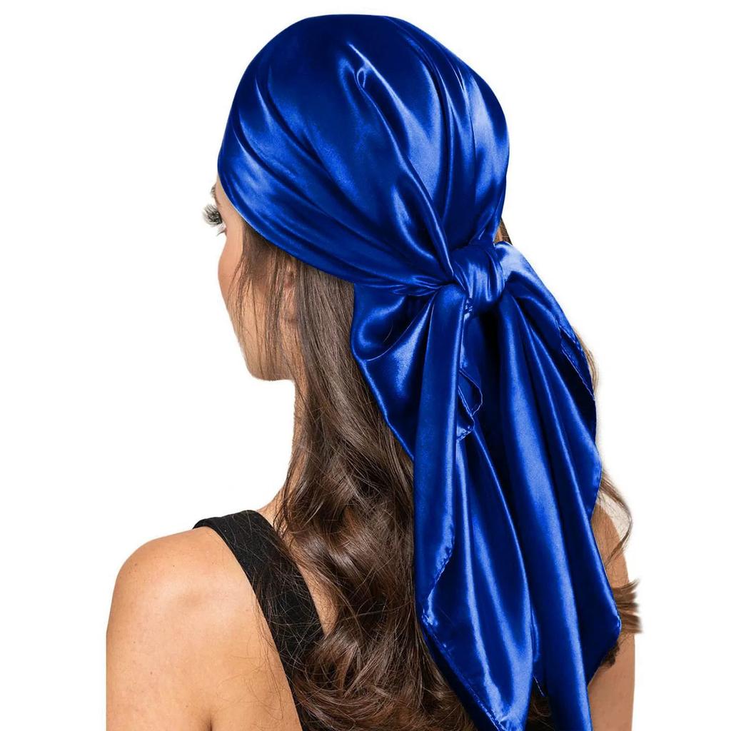 90*90cm Silk Scarf Scarftop Headwraps For Woman Fashion Four Seasons Hair Accessories Hijab Foulard Bandana Femme Headscarf