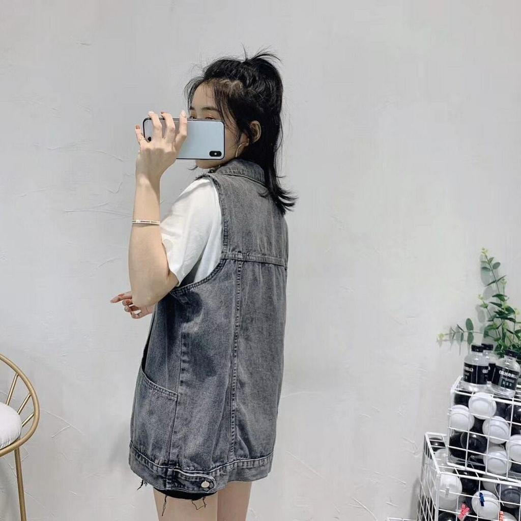 Women's Denim Vest Women Korean Version of Loose Waistcoat Sleeveless Vest Vest Women