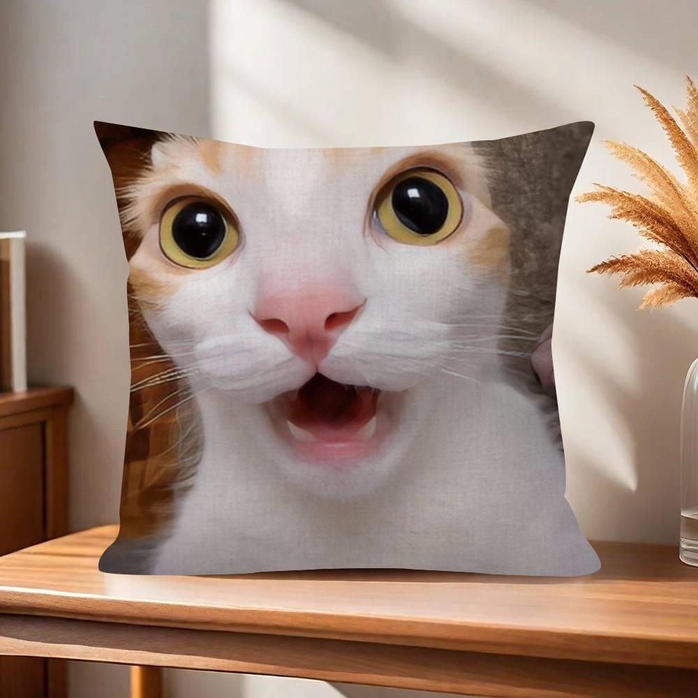 Funny Cat MMeme  cm Cushion Cover Pillow Cover Decor Pillowcase Home Pillowcase for Couch Pillow