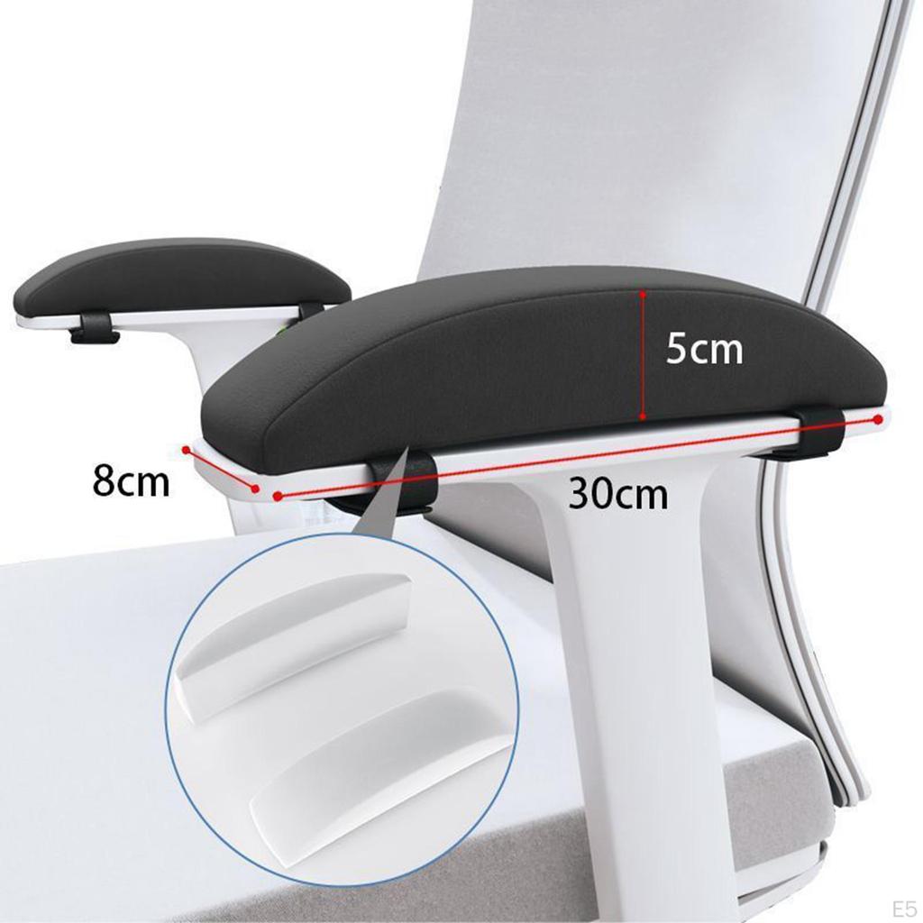 2 Chair Armrest Pads Reusable Breathable Soft Comfortable Removable Office Computer Home