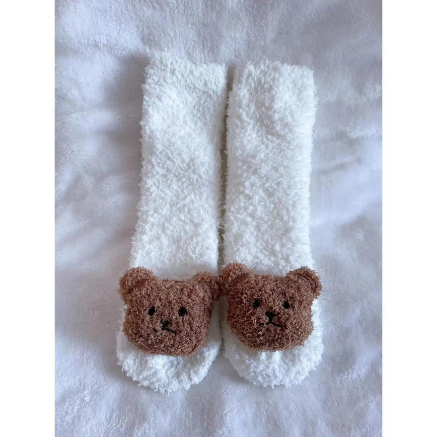 Autumn Winter Baby Socks for Newborn Thickened Plush Warm Baby Floor Socks Cute Learning To Walk Non Slip Socks with Dolls