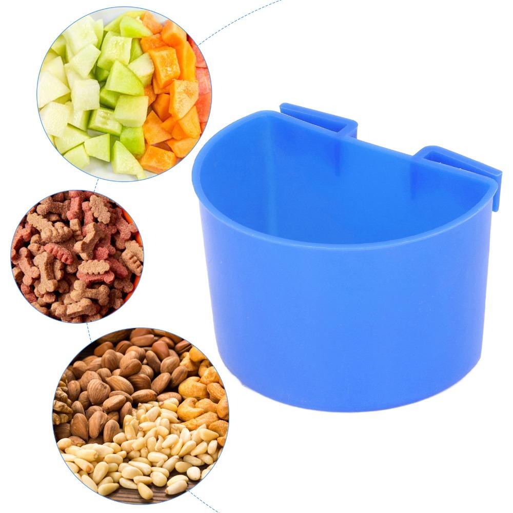 20Pcs Plastic Birdcage Feeder Blue Parrot Water Bowl Bird Feeding Cup  Small Birds Feeding