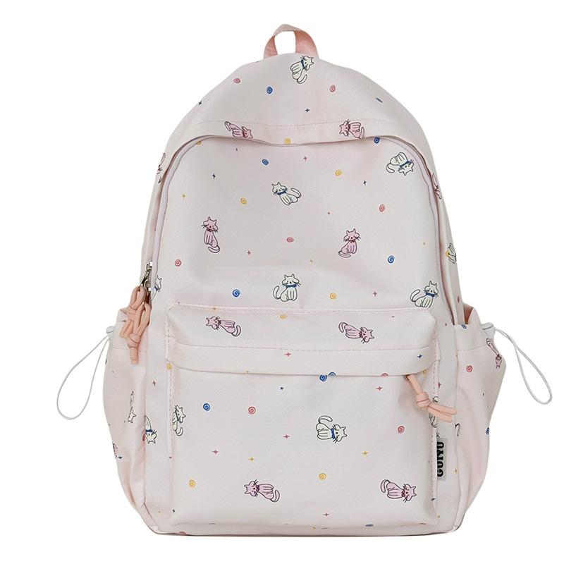 Schoolbag Small Fresh Sweet Soft Girl Backpack Large Capacity Lightweight Weight Casual Backpack Cartoon Cute Schoolbag Schoolgirl