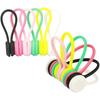 Magnetic Cable Clip, 12 Pcs Silicone Earphone Winder Reusable Cable Ties Organizer For Earphone USB Cable Key