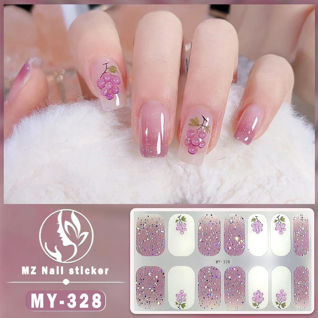 Three-dimensional National Style No-bake Gel Nail Varnish Film All Stick Japanese and Korean Style Spring and Summer Nail Film Paper Nail Film Paper