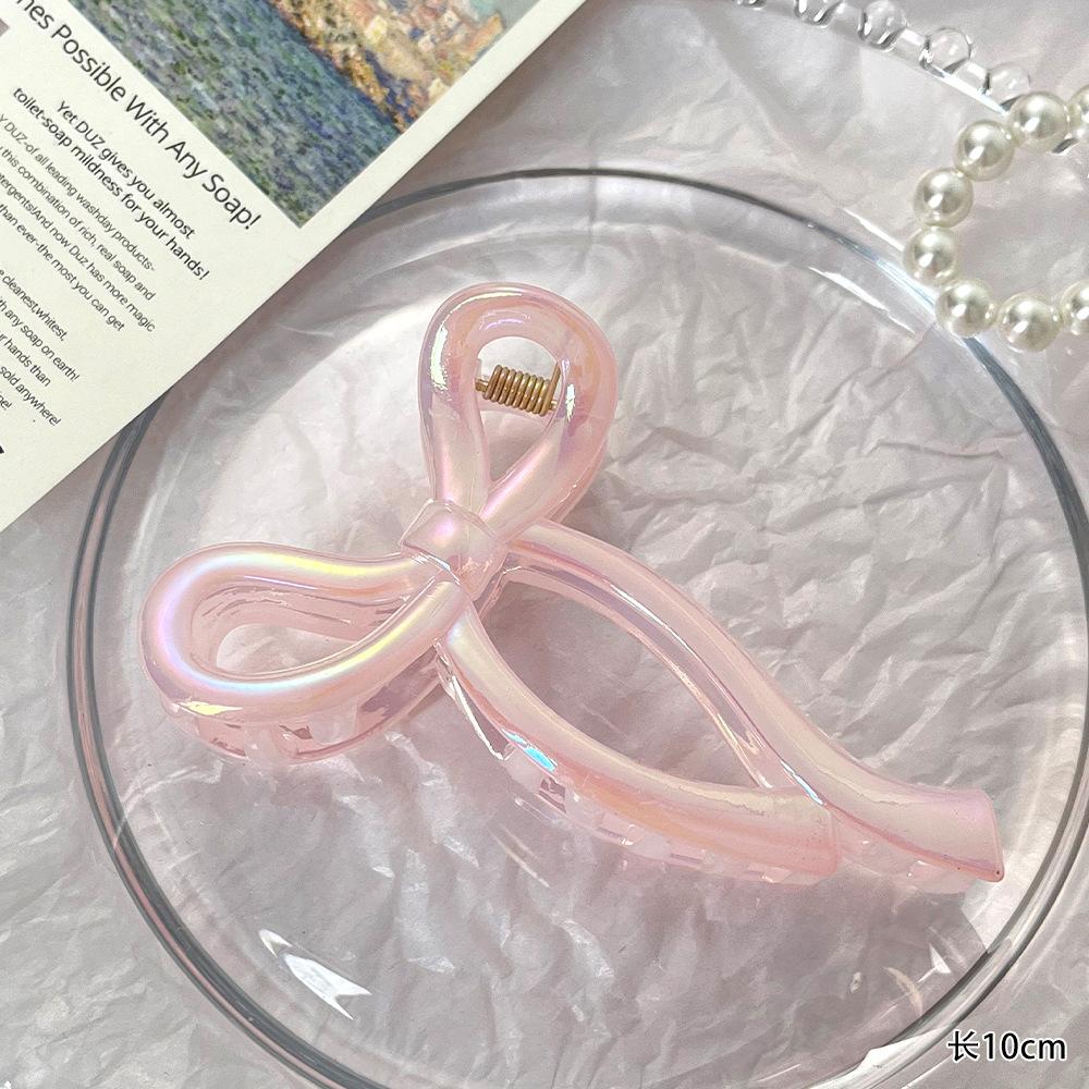 

Bow Transparent Hair Clip Women s Jelly Color Shark Clip Dazzling Fashion Hair Accessories