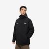 Li-Ning Wasserabweisende Kapuzen-Strickjacke mit Buchstabenaufdruck für Outdoor-Radfahren, Klettern, Windbreaker, Unisex-Oberbekleidung, Schwarz AFDU945-6