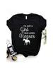 A Girl Who Love Horses Print T Shirt Wounisex Short Sleeve O Neck Loose Tshirt Summer Wounisex Tee Shirt Tops Camisetas Mujer
