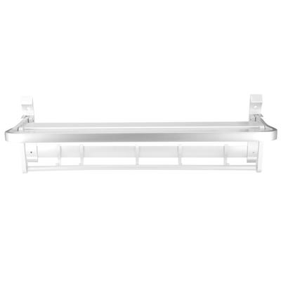 Weißer Aluminium-Falthandtuchhalter Badezimmer-Ablageregal Organizer Toilettenzubehör