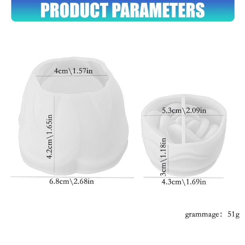 Rose Flower Embossed Resin Jar Molds Candle Cup Silicone Mould with Lid for Making Candle Container Holiday Decoration