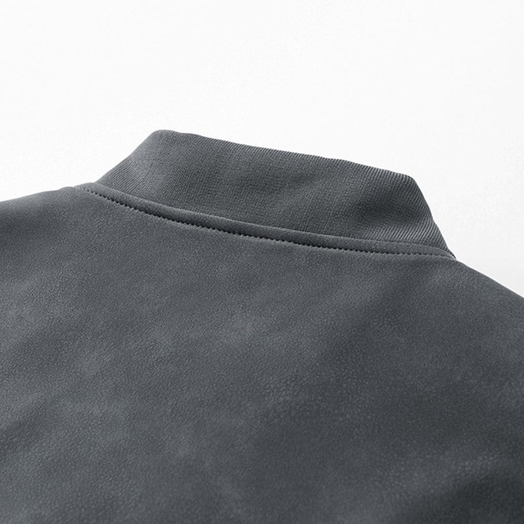 Men's Spring And Fall Stand Collar Long Sleeve Cardigan Workwear Jacket Men's Casual Fashion Work Clothes Skirt