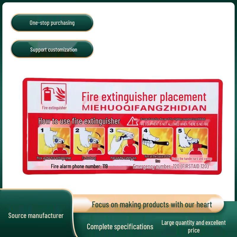 Carbon Dioxide Fire Extinguisher Instruction Sign