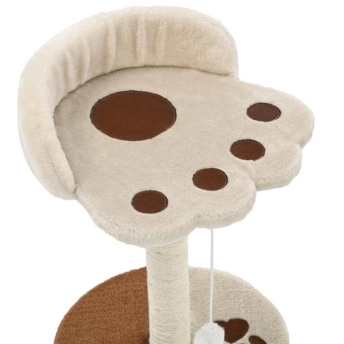 VidaXL Arbre à chat avec griffoir en sisal 40 cm Beige et Marron