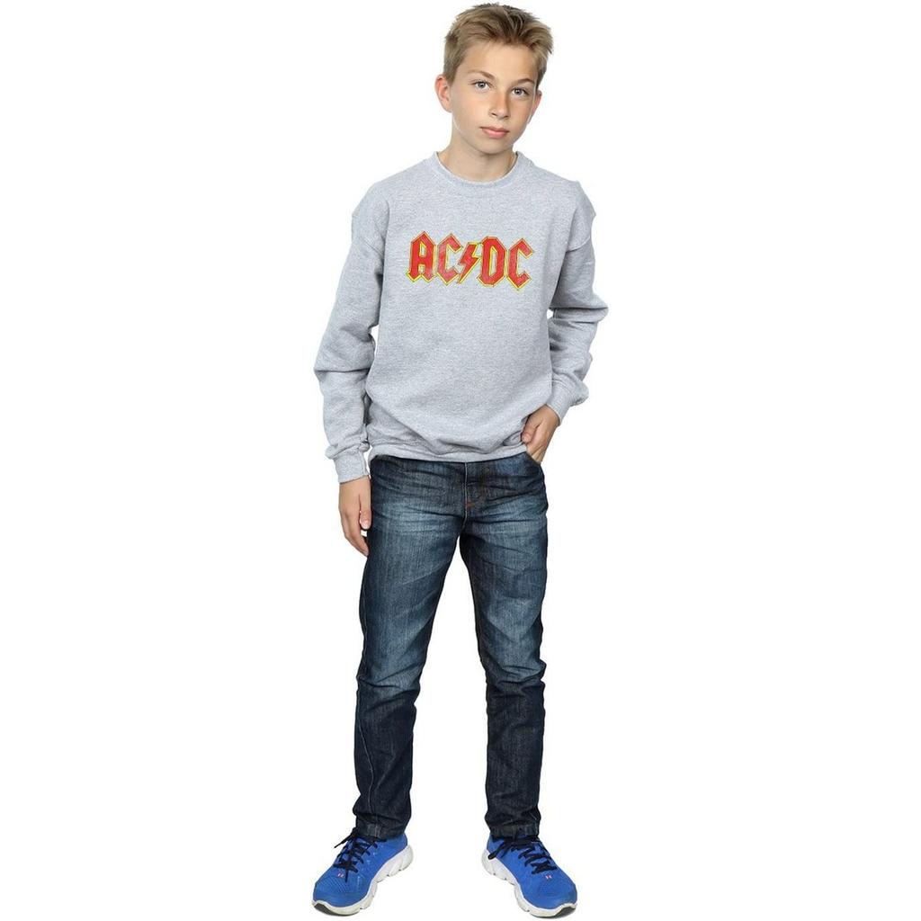 AC/DC Womens/Ladies Distressed Logo Heather Sweatshirt