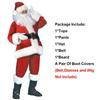 Luxurious Plus Size Christmas Santa Claus Flannel Suit For Adult Fancy Dress Outfit