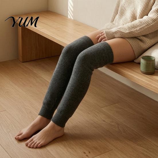 Thermal Accessories for Cold Weather Winter Leg Warmers Women, Over The Knee Thigh High Socks, Thickened Velvet Socks Soft Sleeves, Plush Lined