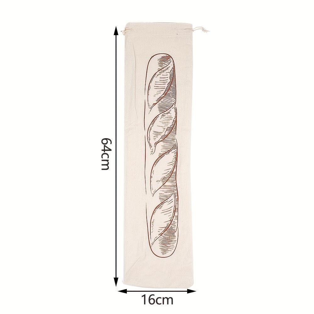 Linen Bread Bag Reusable Baguette Cotton Drawstring Storage Bag Loaf Homemade Bread Fresh Eco Friendly Keeping for Baguette