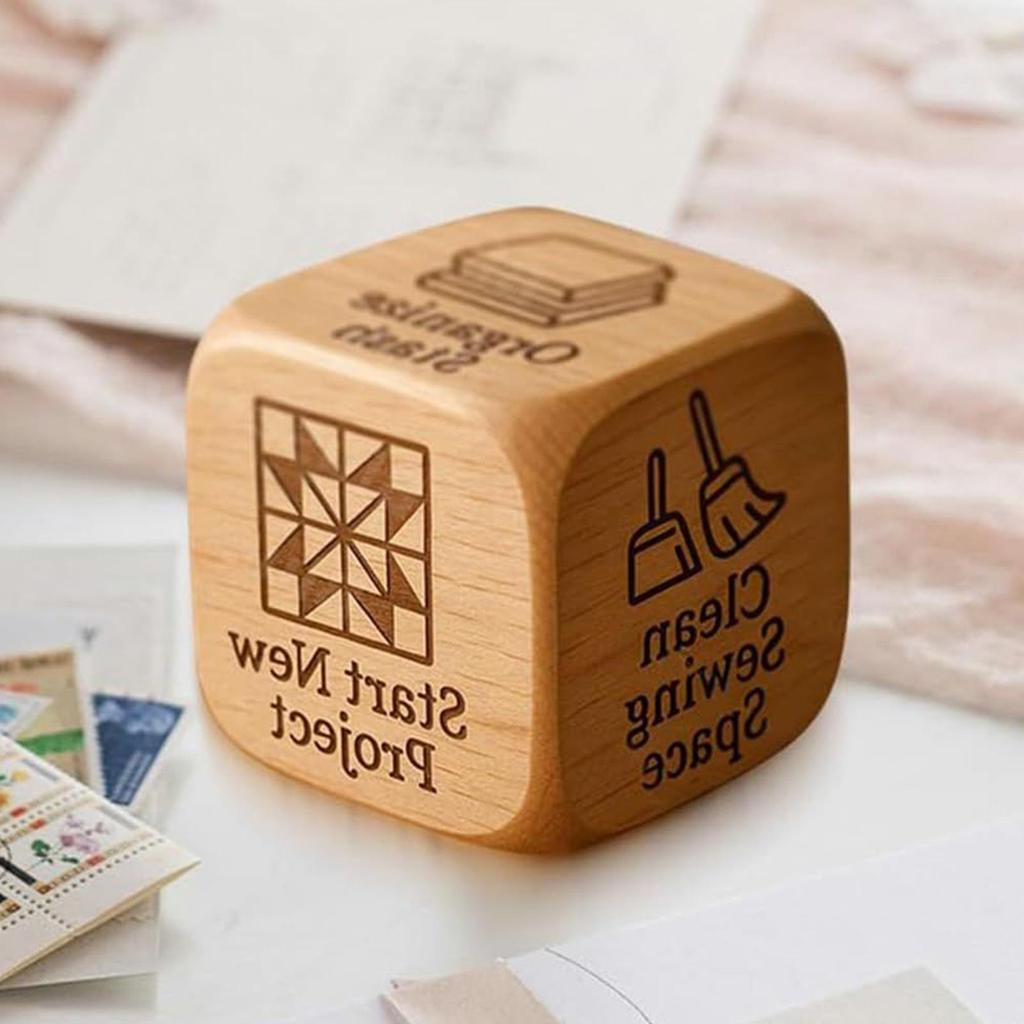 Decision Dice For Quilting Crocheting Tasks Dice Engraved Tasks Tool For Winding Embroidery Sewing Quilting Knitting Weaving