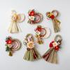 Hideshime Shimenawa (New Year's Decoration) Stylish Modern Wreath (Camellia) Natural MD-33A