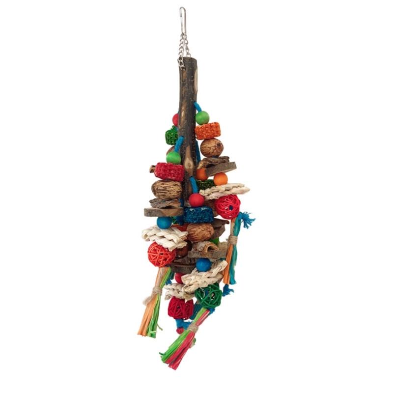Pet Parrot Chewing Plant Parrot Toy Bite Resistances Bird Tearing Toy Cockatiels Training Hanging Birds Cage Supplies 1