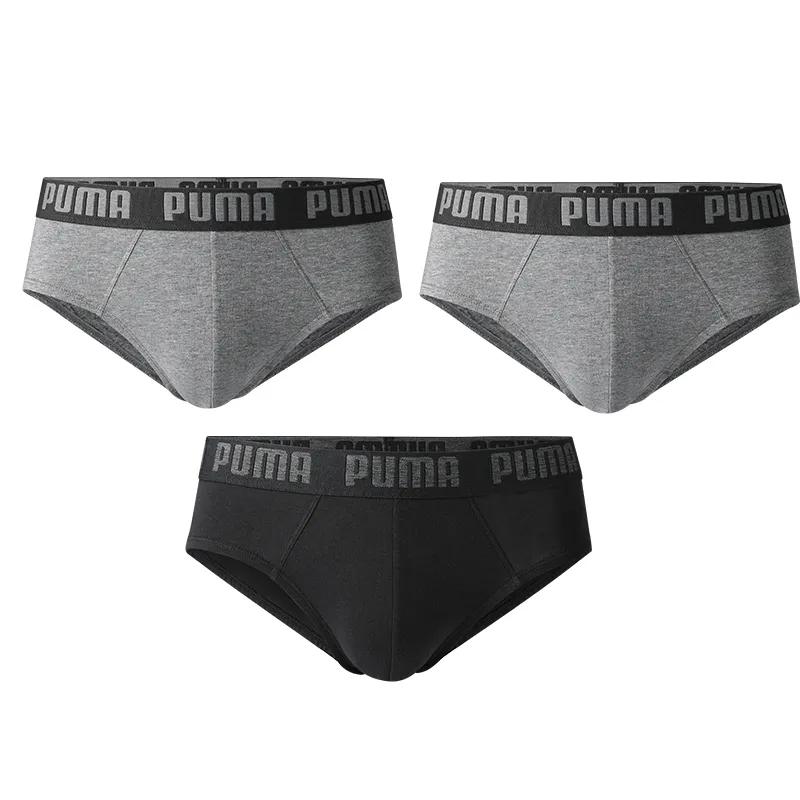 PUMA Underpants Men's 3 Pack Gray+Gray+Black (Unisex) Briefs 701226938 002