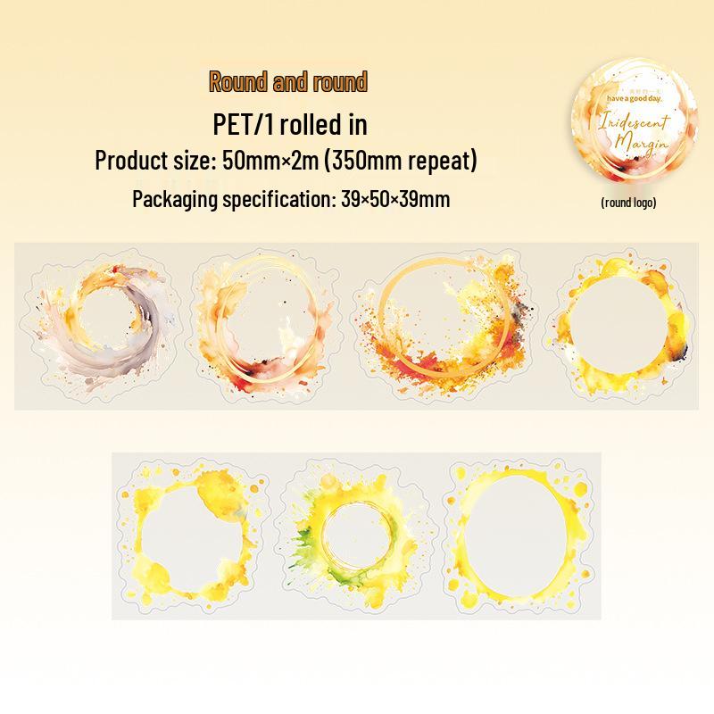 Baroque Floral Die-Cut PET Tape: Retro Journal Sticker Series