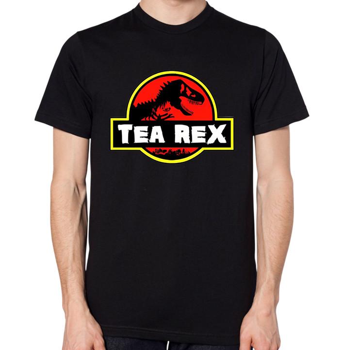 

Tea Rex T-Shirt Jurrasic Parody Dinosaur Mens Ladies Unisex Tee Top S